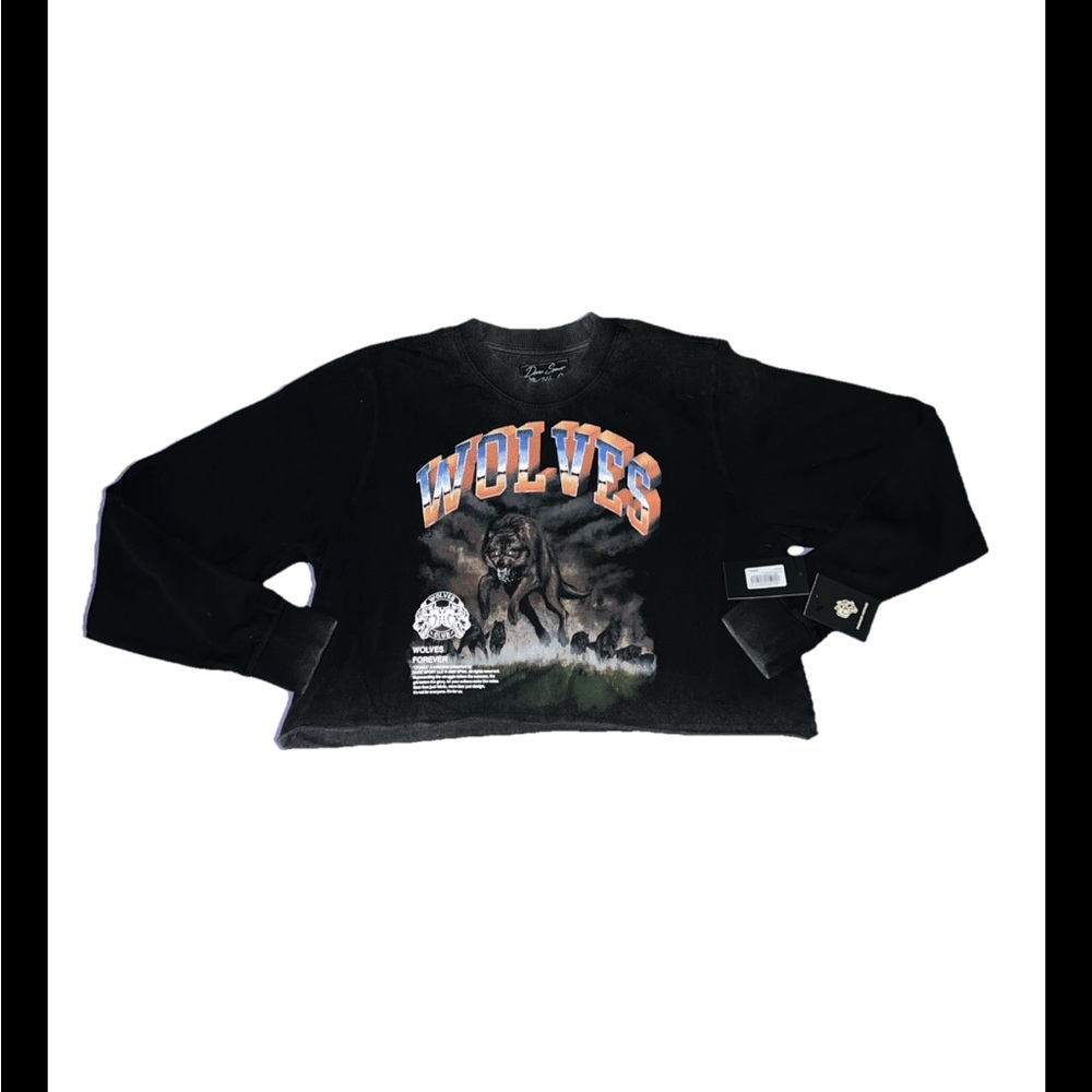 Darc Sport SHE EAT THEM ALIVE "PREMIUM VINTAGE" (LS CROPPED) TEE IN BLACK